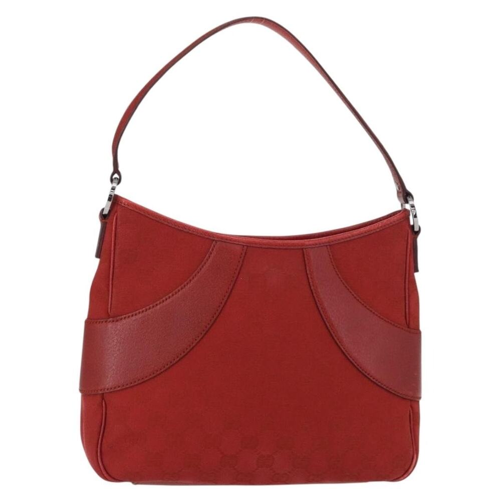 Gucci GG Canvas Shoulder Bag Red